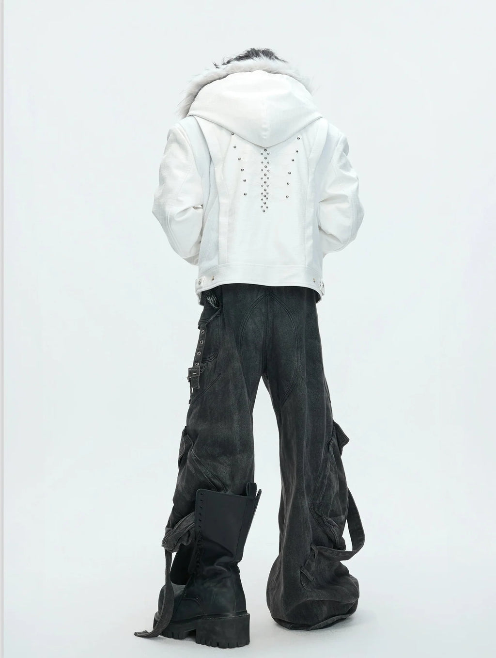 【26s Feb.】Horsehair and Crocodile Print Hooded Jacket