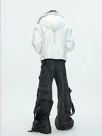 【26s Feb.】Horsehair and Crocodile Print Hooded Jacket