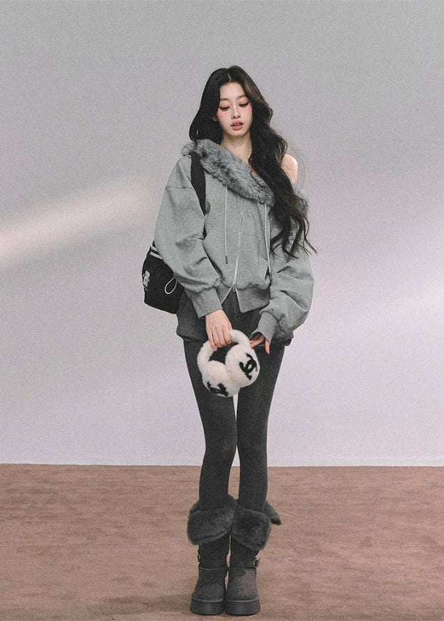 Nordic Neige Fur-Trimmed Winter Set