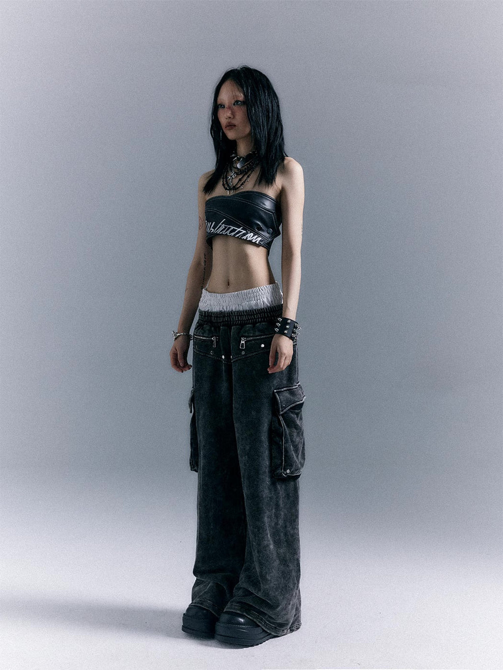Double waist sweatpants