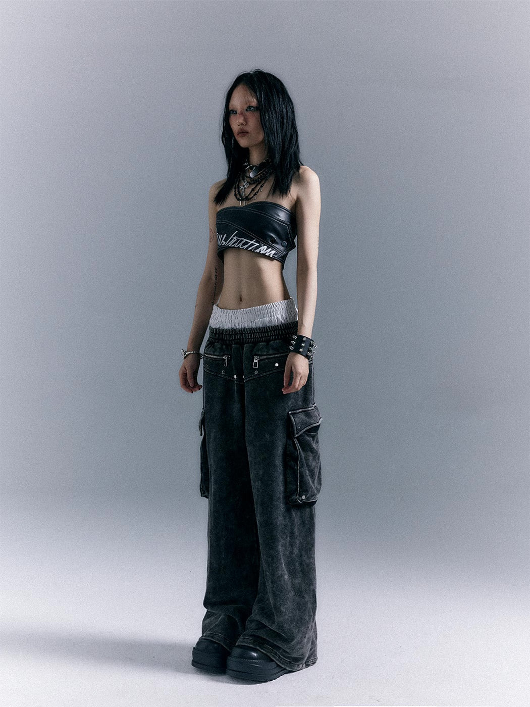Double waist sweatpants