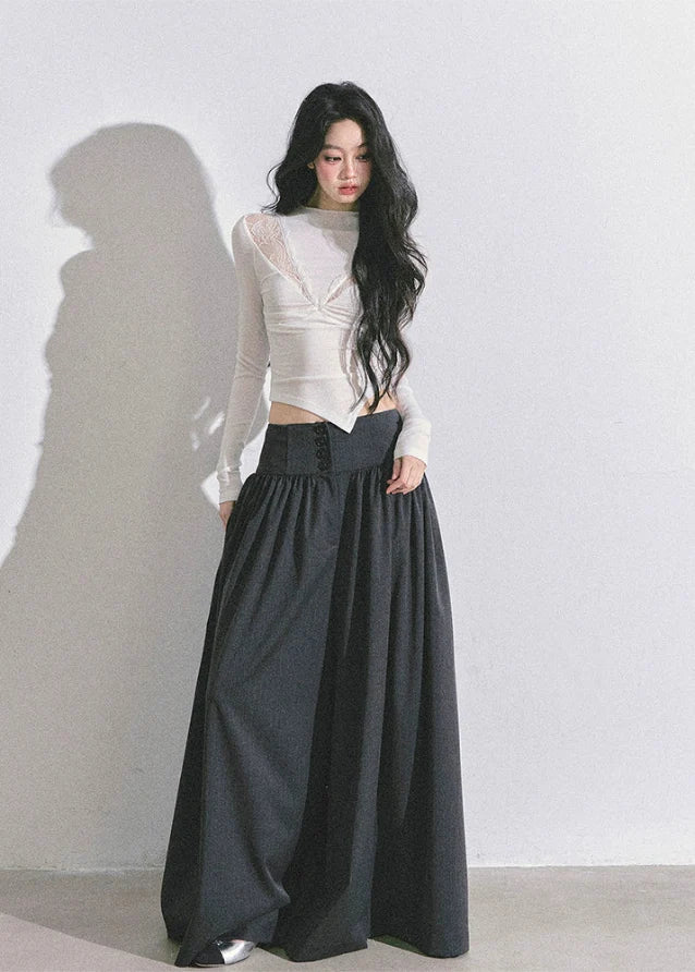 Fleur Irregular Lace Patch Long Sleeve