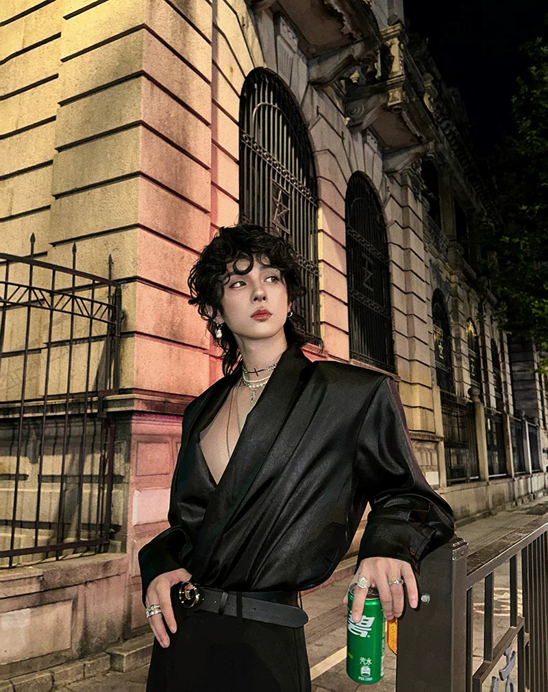 【26s Jan.】Minimal Leather Long-Sleeve Shirt