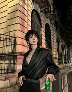 【26s Jan.】Minimal Leather Long-Sleeve Shirt
