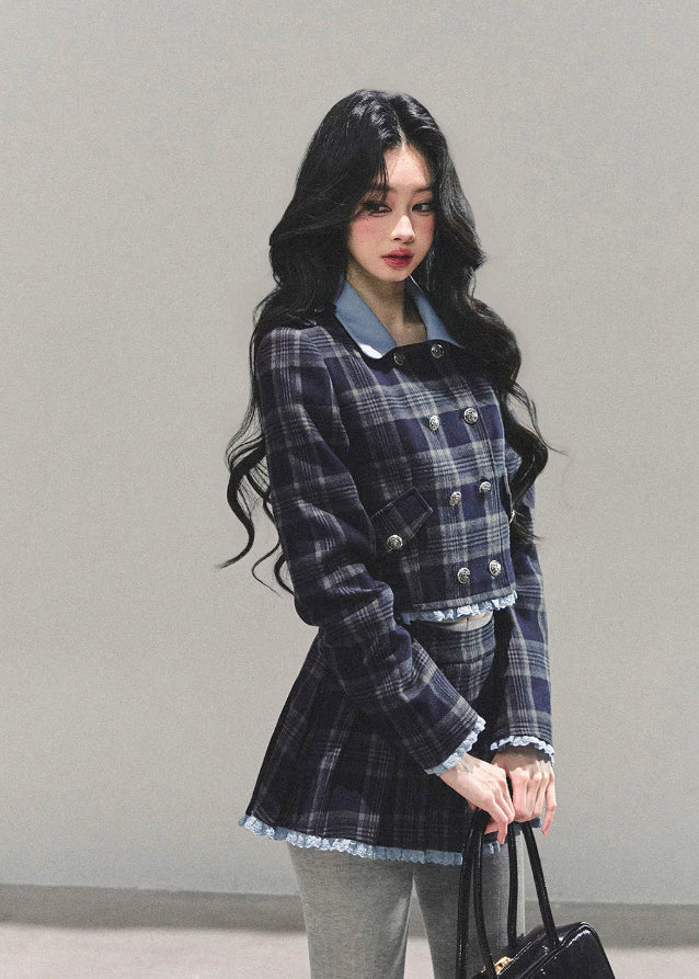 Proust Blue Plaid Academia Set