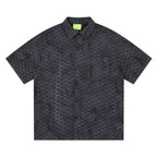 Distressed Tie-Dye Texture Short Sleeve Shirt