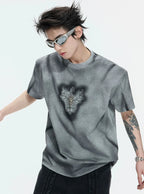 Hand-Painted Gradient Shoulder Tee