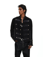 【26s May】Napoleonic Stand Collar Metal Button Lightweight Shirt Jacket