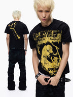 Vintage Rock Band Graphic Cropped Tee