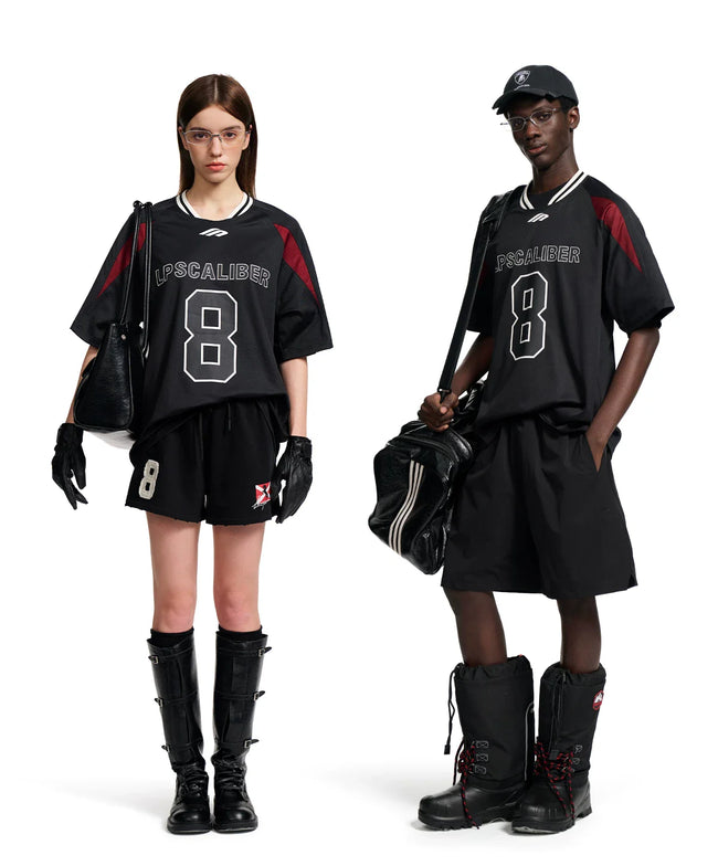 Retro Number Contrast Jersey Tee Main Image