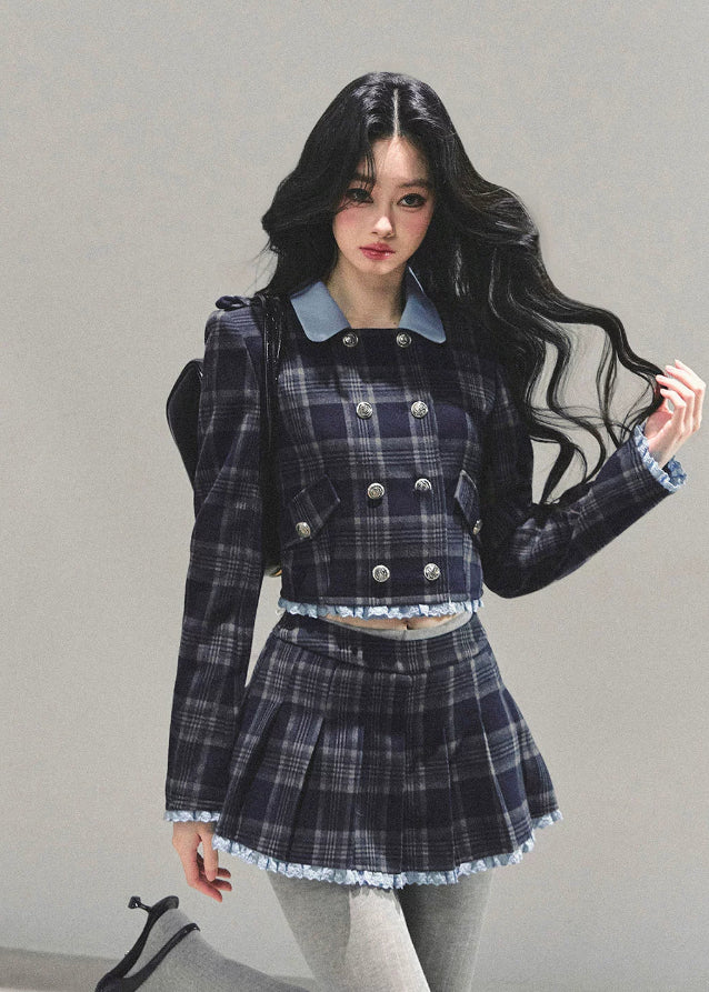 Proust Blue Plaid Academia Set