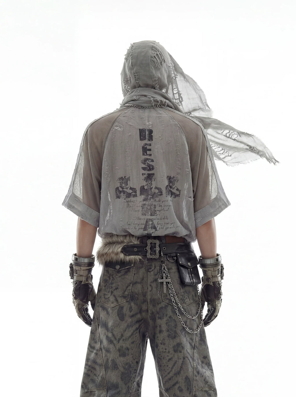 Deconstructed Patchwork Distressed Jersey Tee