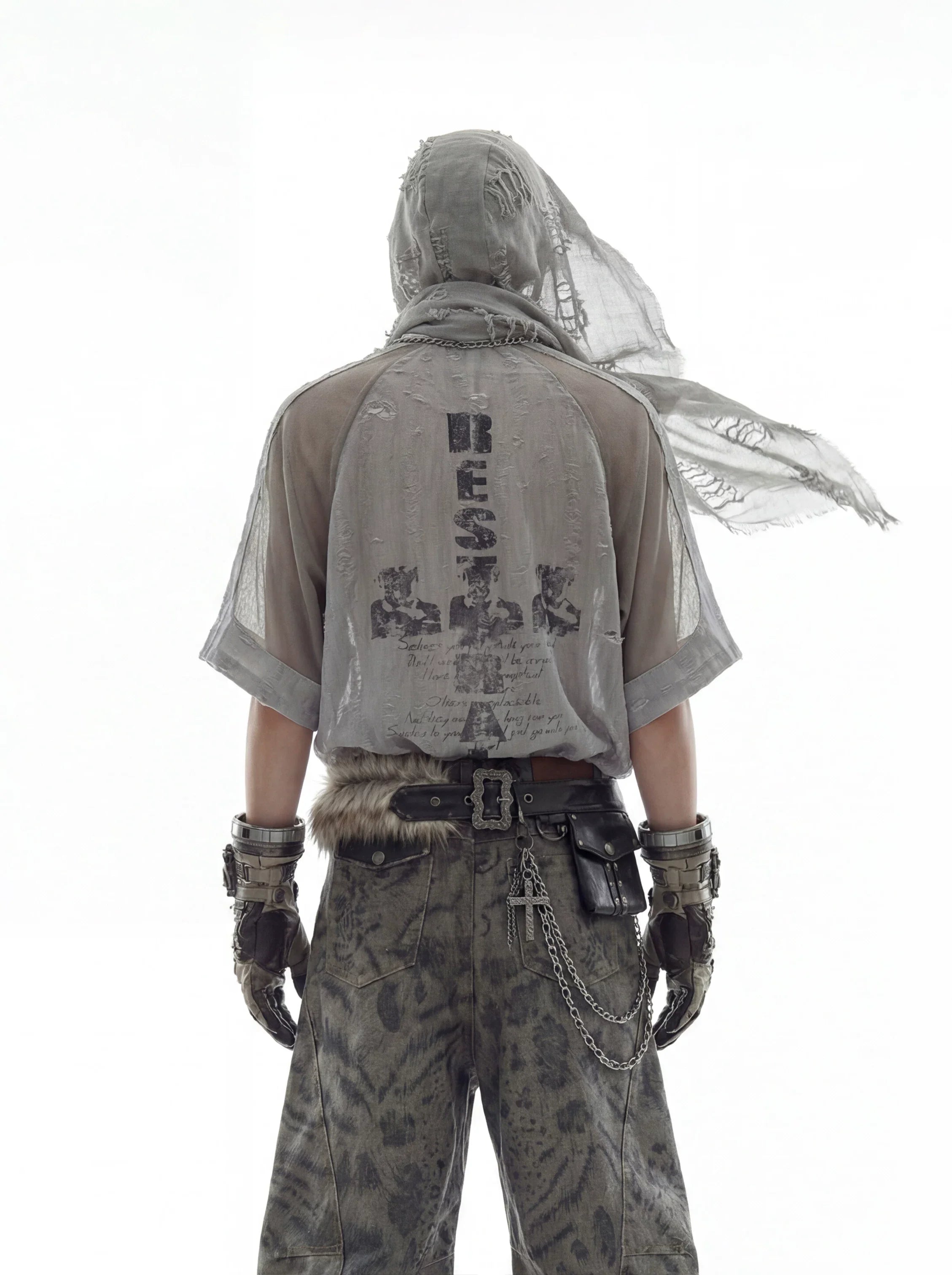Deconstructed Patchwork Distressed Jersey Tee
