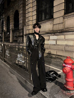 【26s Jan.】Minimal Leather Long-Sleeve Shirt Jacket