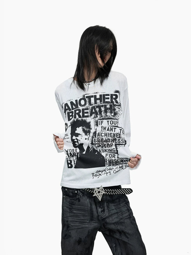 Punk Graphic Long Sleeve Tee Hover Image