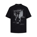 Animal Graphic Letter Oversized Tee