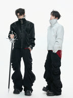 【26s Jan.】Black Python Textured Eagle Down Leather Jacket