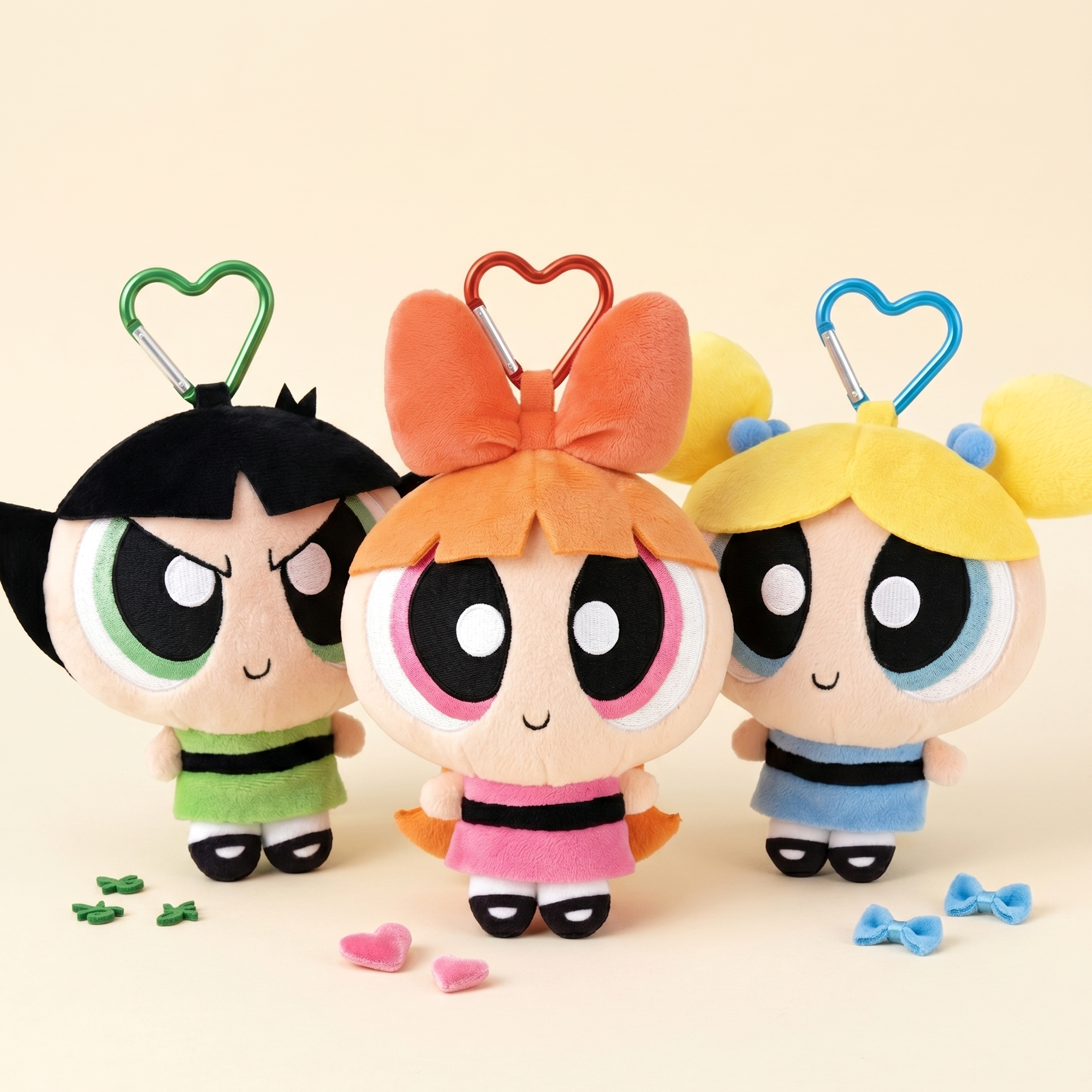 Powerpuff Girls Plush Pouch - Mini Bag with Zip Pocket