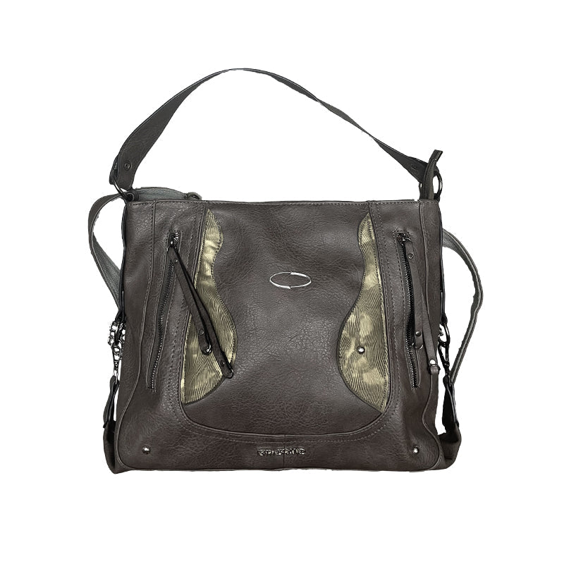 Retro Color-blocked Crossbody/Backpack