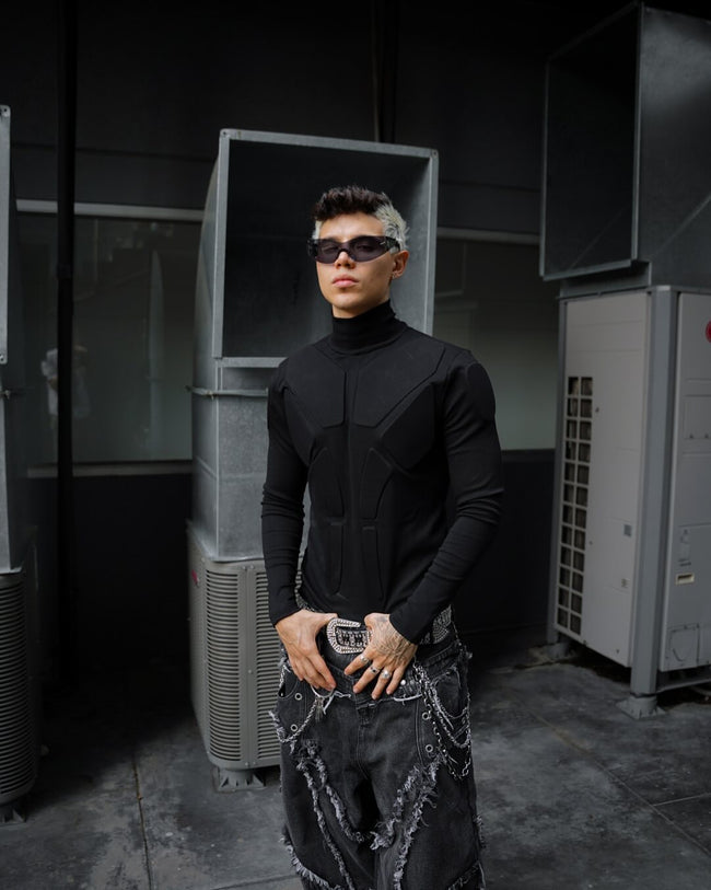 【24s Sep.】Armor Design High-neck Long-sleeved Bottoming Shirt Main Image