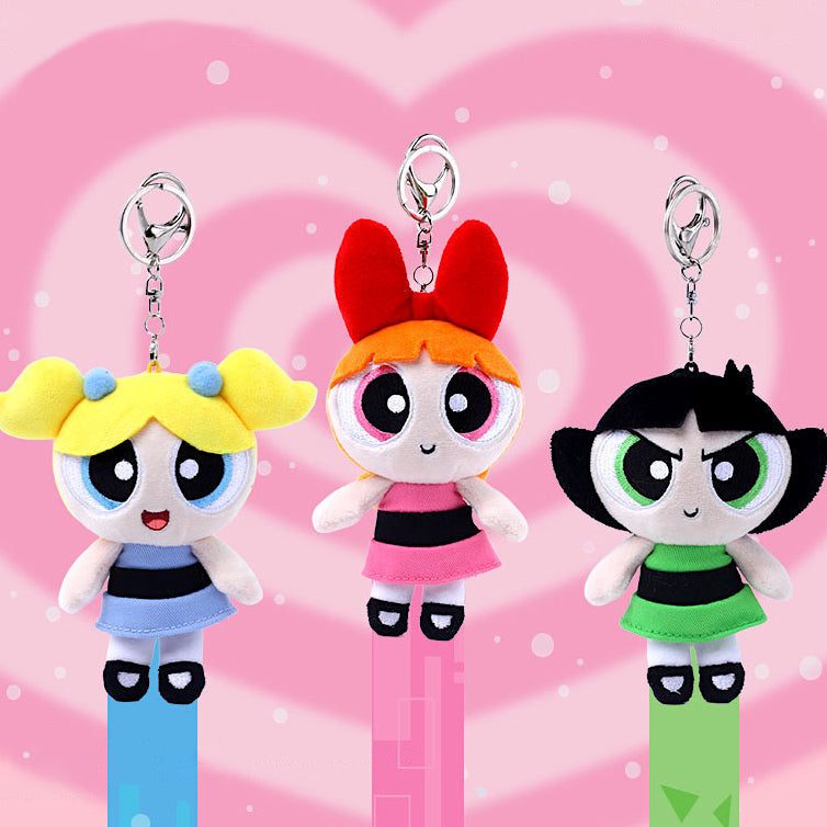 The Powerpuff Girls Plush Bag Charm Keychain