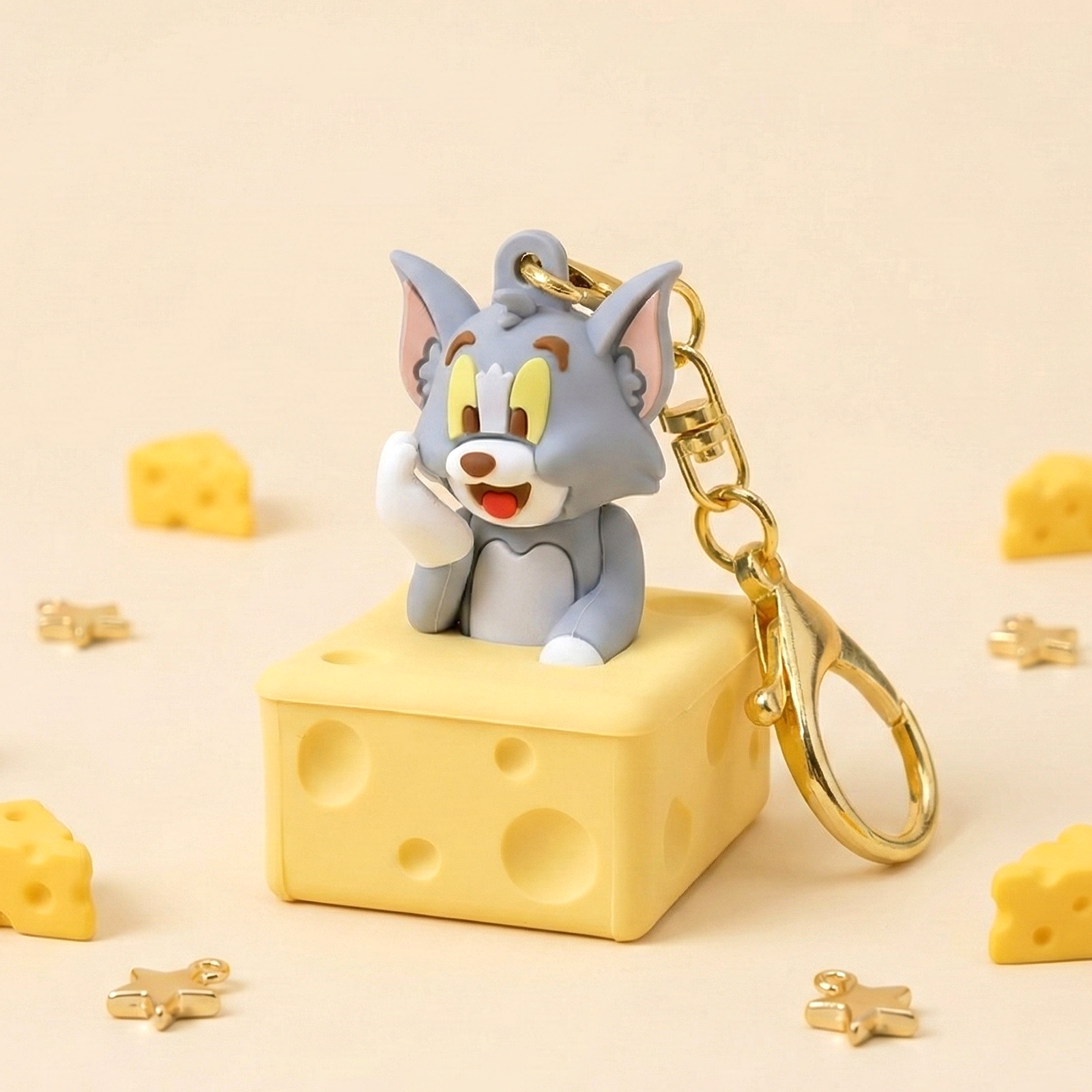Tom & Jerry Pendant Keychain - I Love Cheese - Limited Edition - Tom