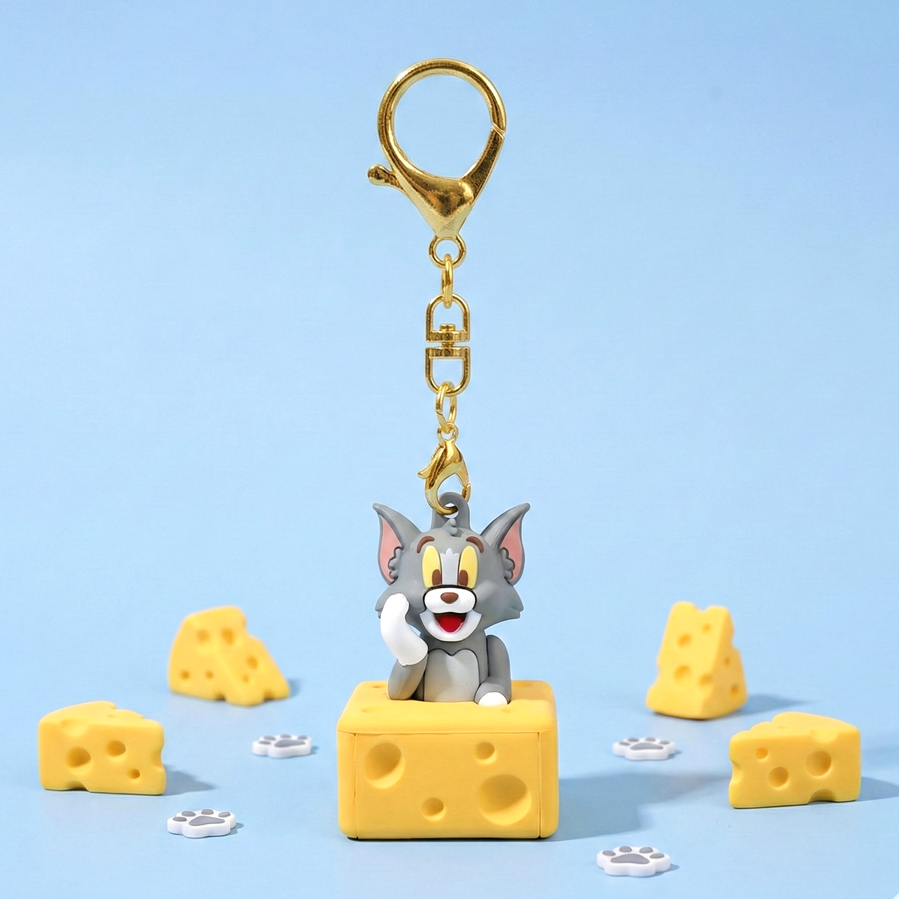 Tom & Jerry Pendant Keychain - I Love Cheese - Limited Edition - Tom