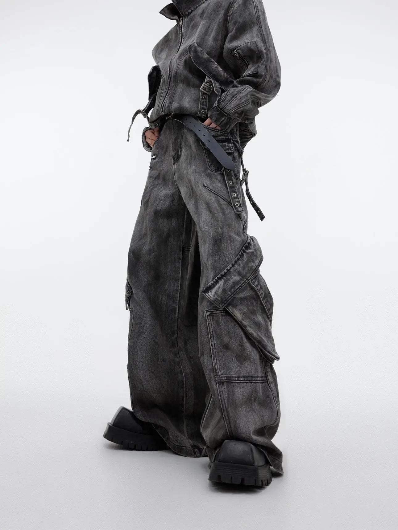 【25s Mar.】Vintage Denim Jacket  Baggy Cargo Pants