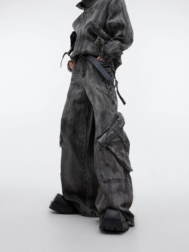 【25s Mar.】Vintage Denim Jacket  Baggy Cargo Pants Main Image