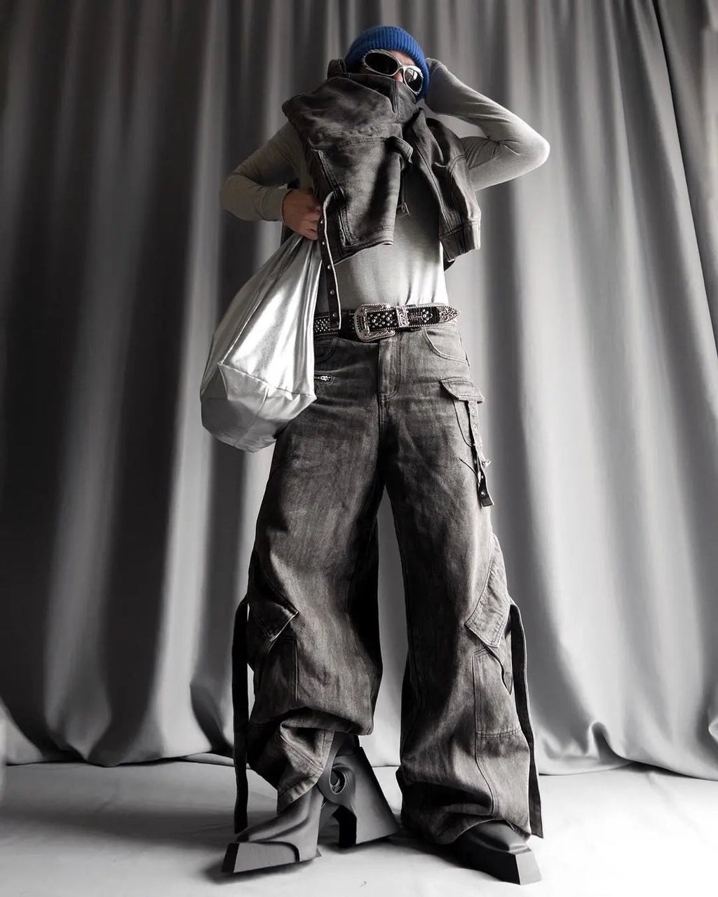 【25s Mar.】Vintage Denim Jacket  Baggy Cargo Pants