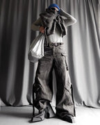 【25s Mar.】Vintage Denim Jacket  Baggy Cargo Pants
