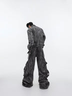 【25s Mar.】Vintage Denim Jacket  Baggy Cargo Pants