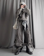 【25s Mar.】Vintage Denim Jacket  Baggy Cargo Pants