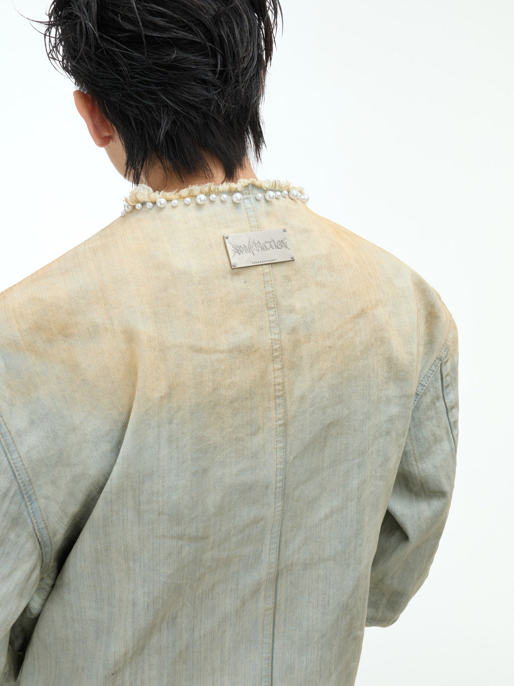 【25s Feb.】Pearl Embellished Vintage Denim Jacket