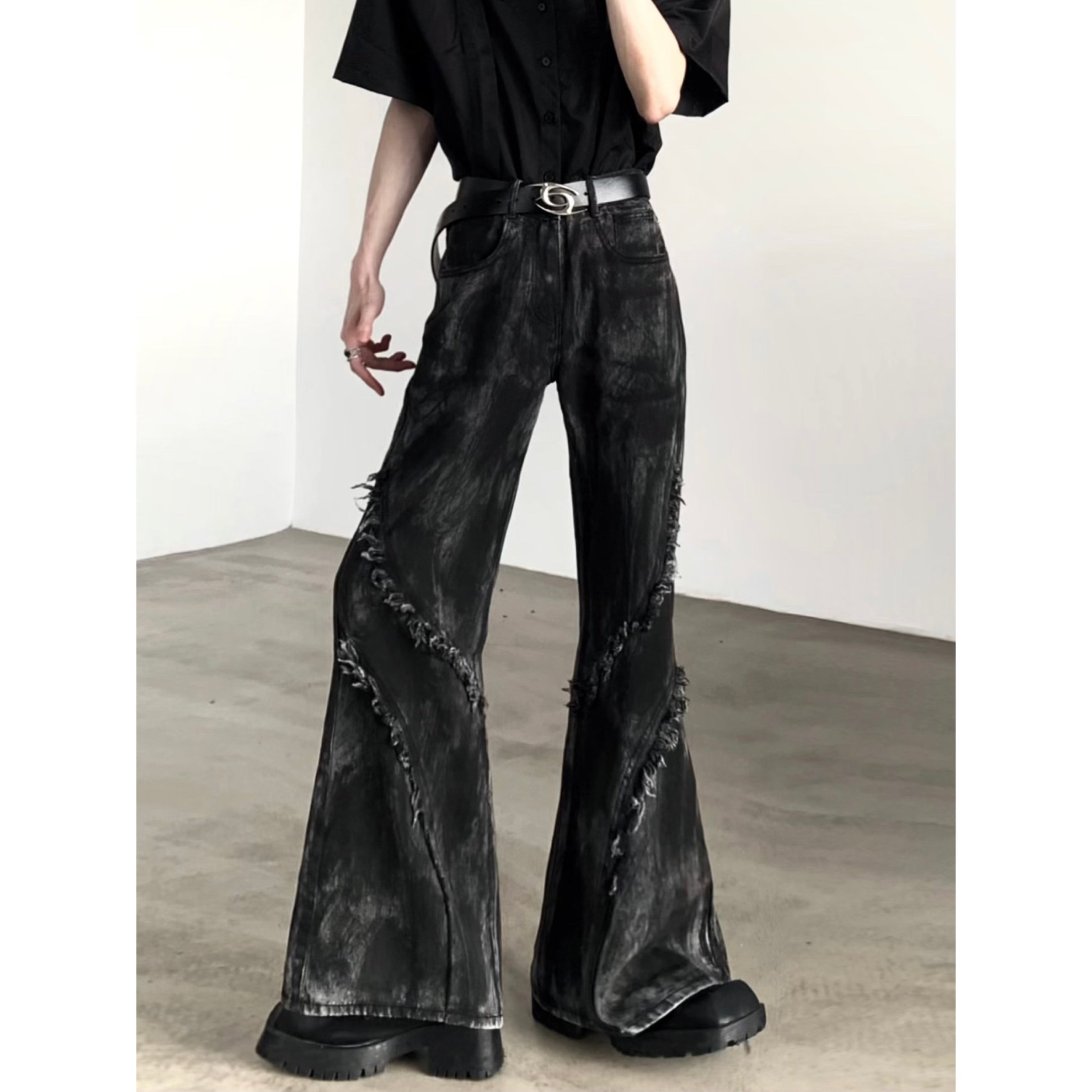 【24s July.】High Street High Waist Design Jeans