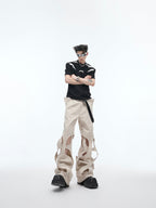 【25s Jul.】Trend Pioneer Hollow Wrap Casual Pants