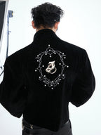 【25s Nov.】Glittery Metal Buttons Stand Collar Jacket