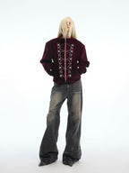 【25s Nov.】Glittery Metal Buttons Stand Collar Jacket