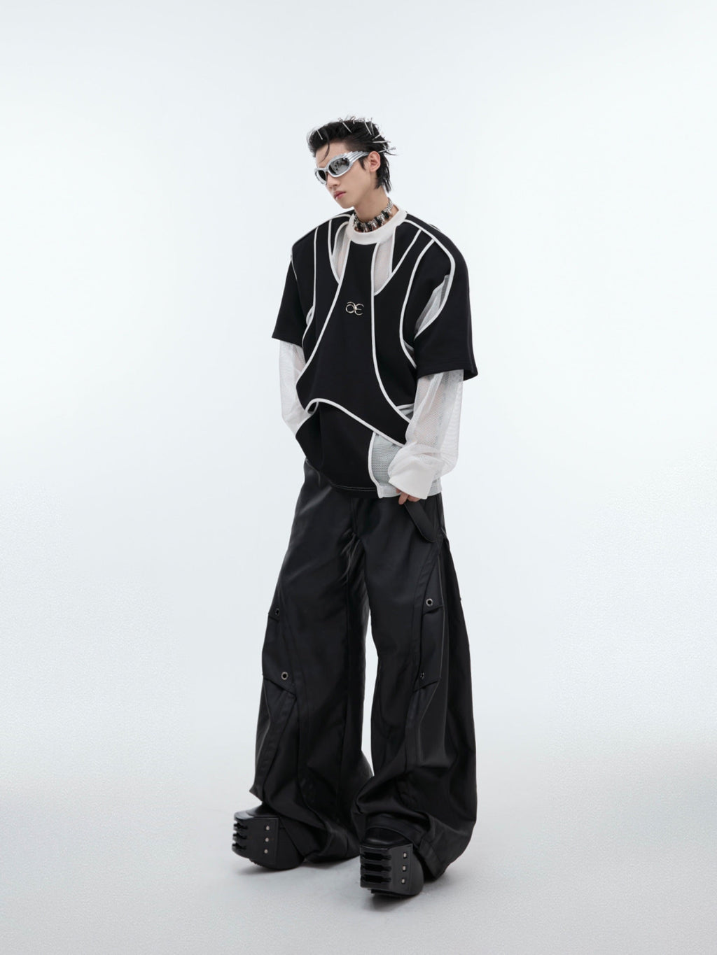 【24s Sep.】Mock Two-piece Crew Neck Sweatshirt