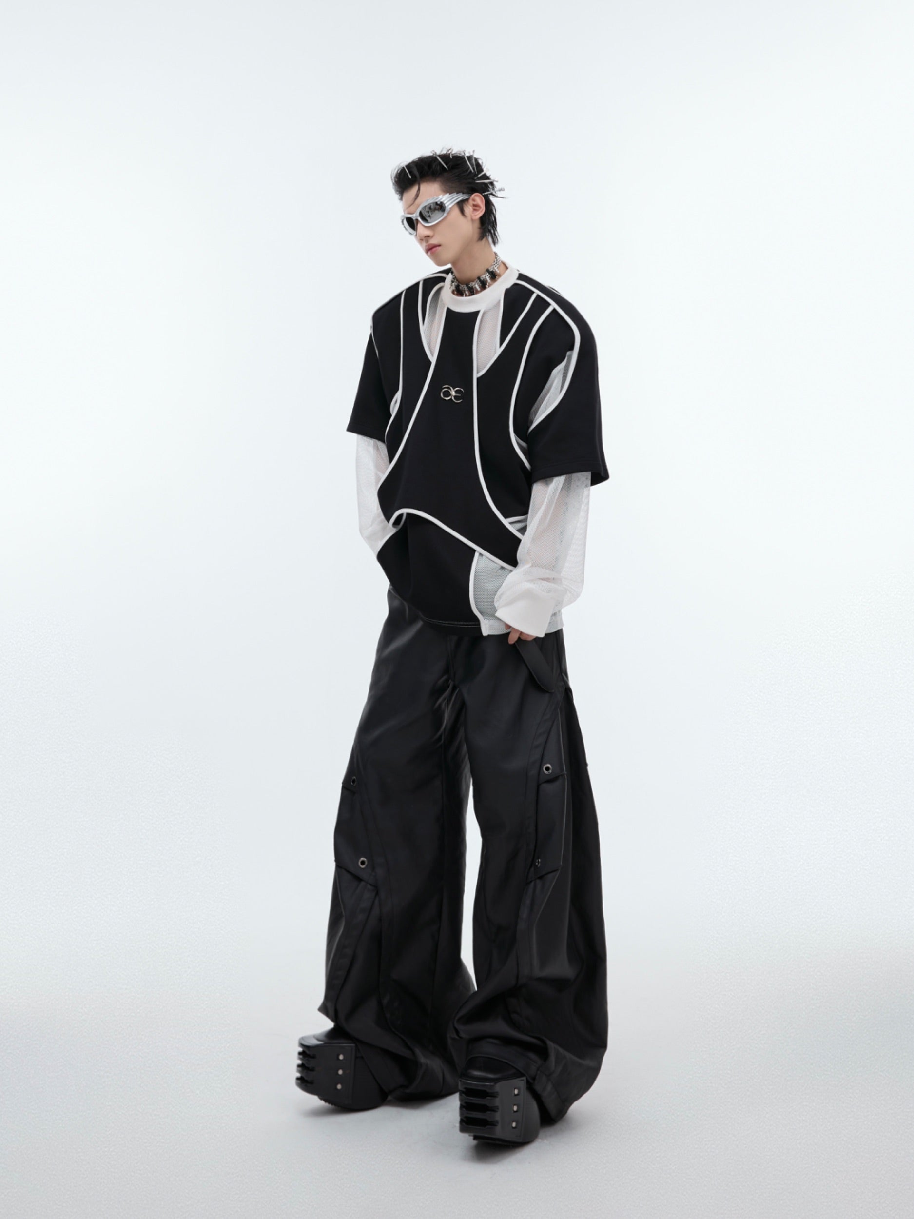 【24s Sep.】Mock Two-piece Crew Neck Sweatshirt