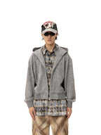 【25s Jan.】Multi-wear Plaid Patchwork Loose Coat