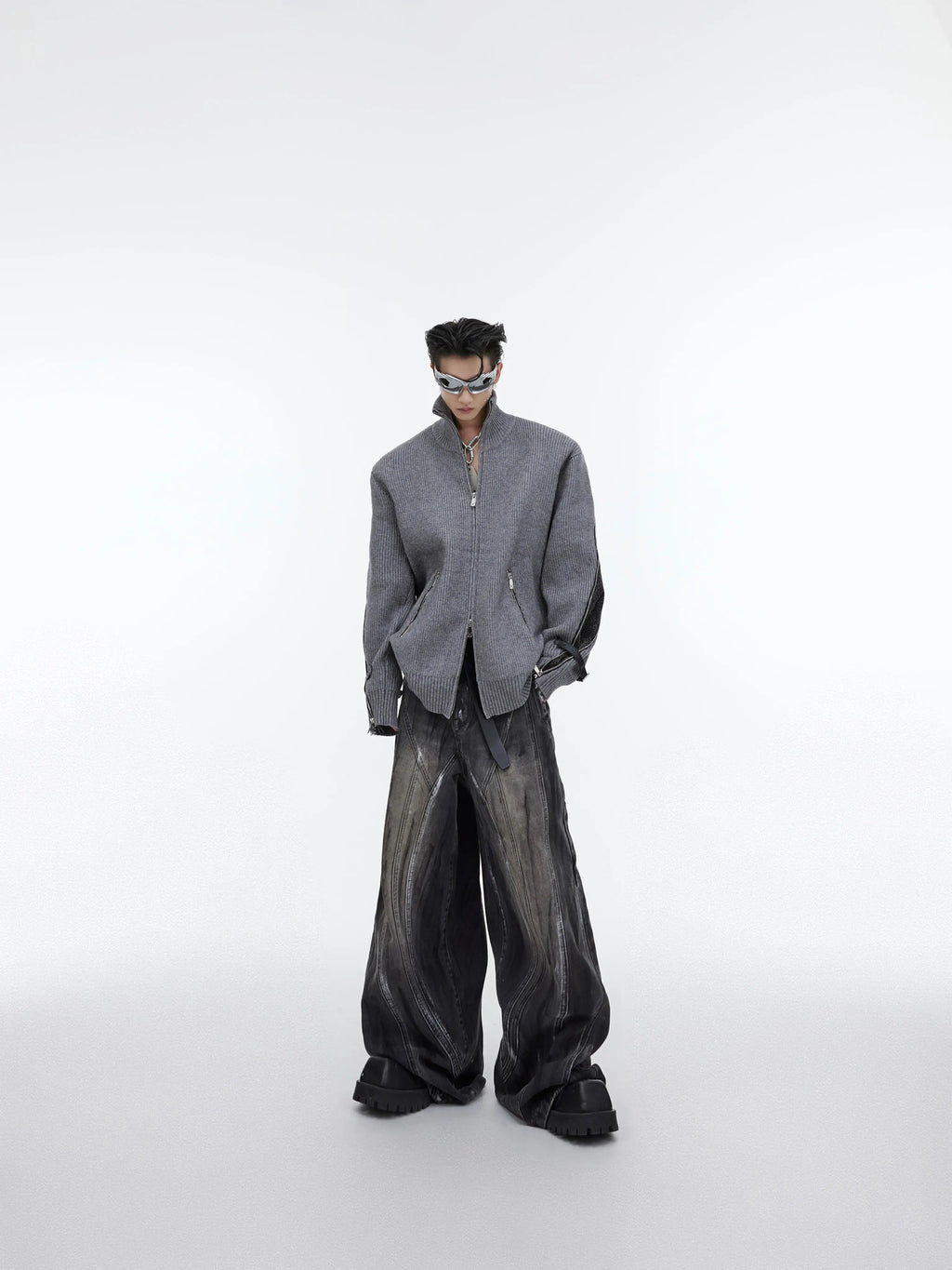 【25s Mar.】Hand-painted Design Baggy Jeans