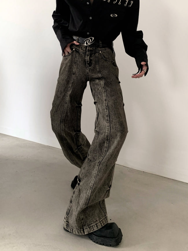 【23s November.】American Distressed Pleated Jeans Main Image