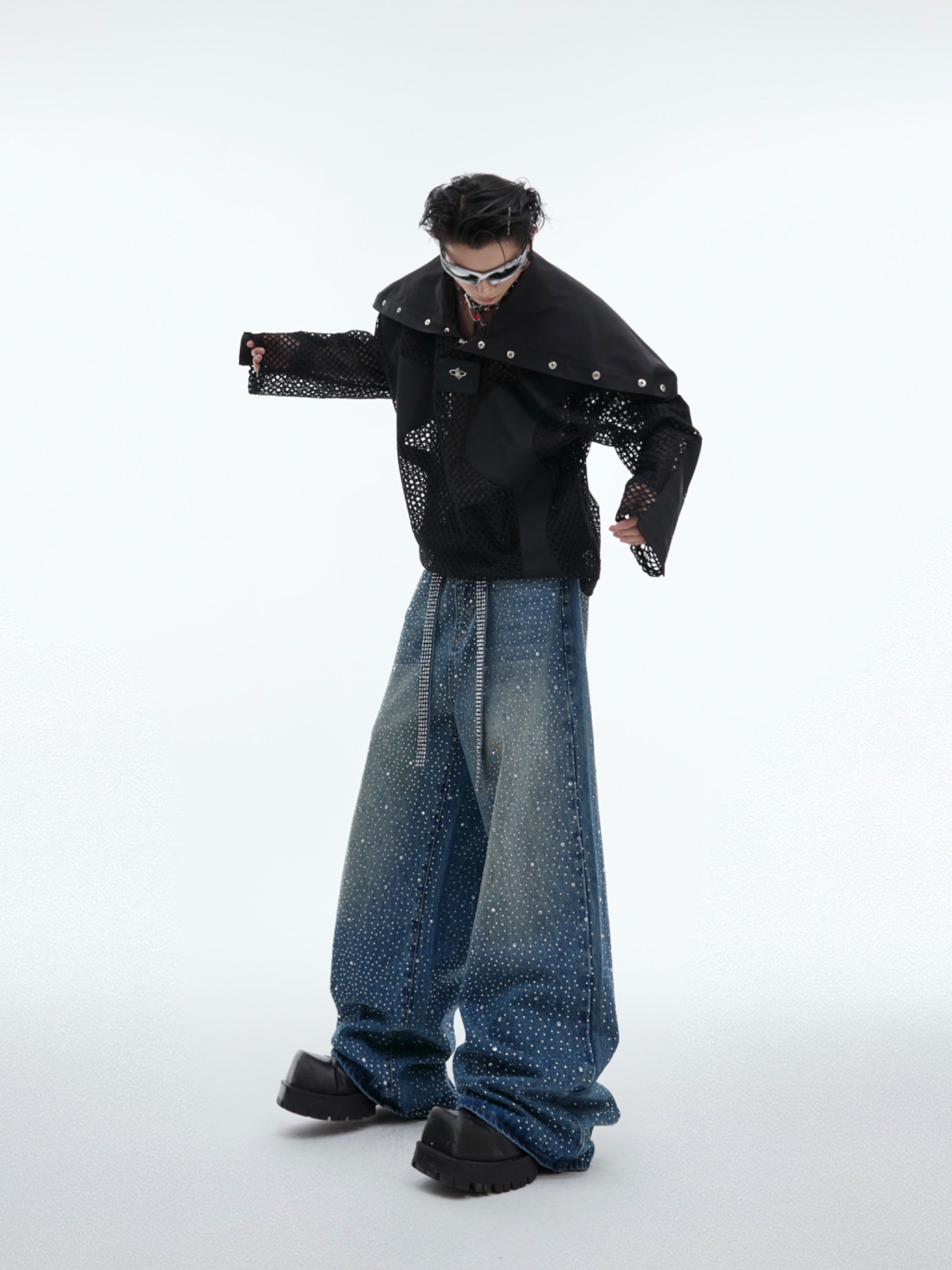 【25s Sep.】Gypsophila Hot Diamond Belt Jeans