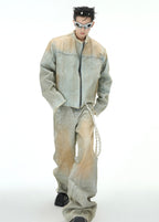 【25s Feb.】Pearl Embellished Vintage Denim Jacket