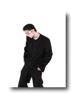 Collarless Suit Jacket
