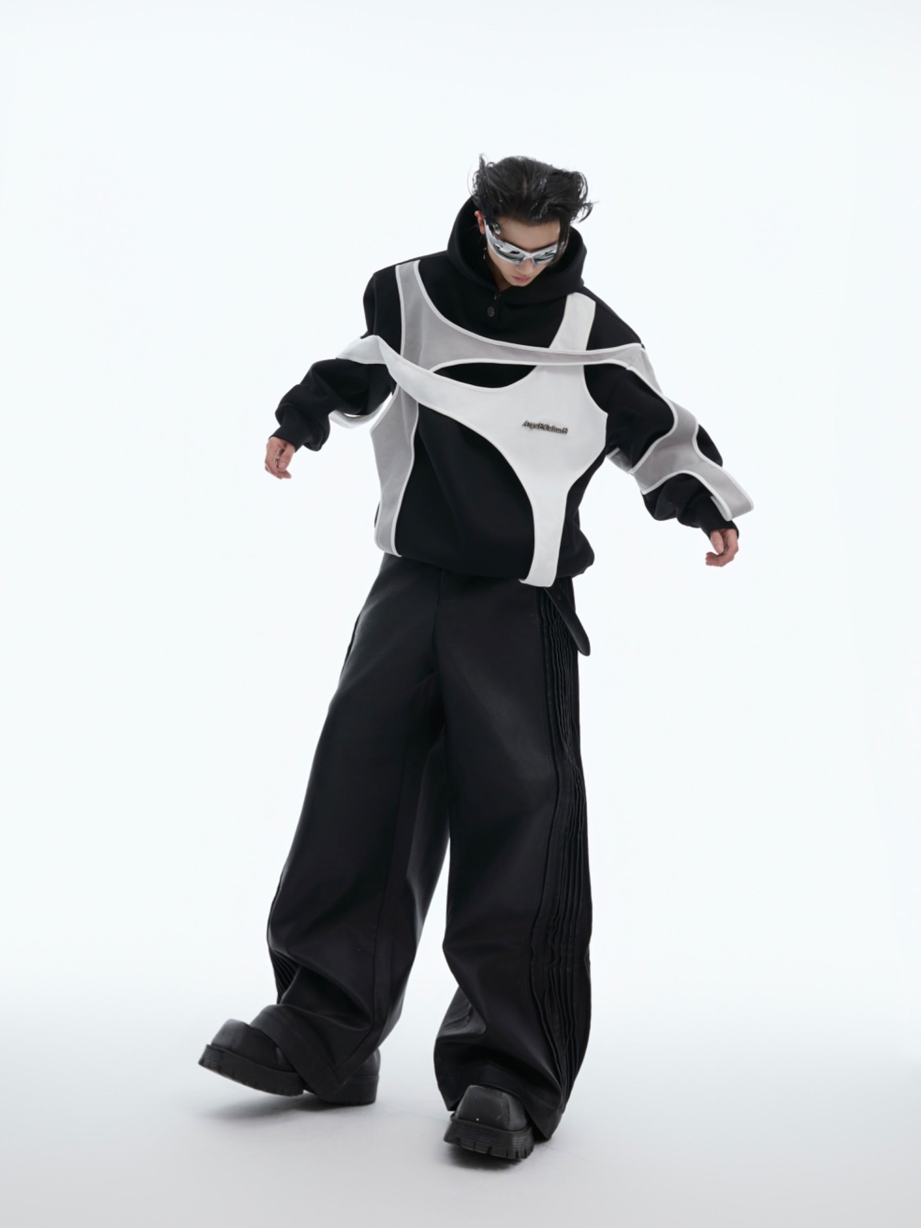 【24s Nov.】Deconstructed Double-layer Paneled Hoodie