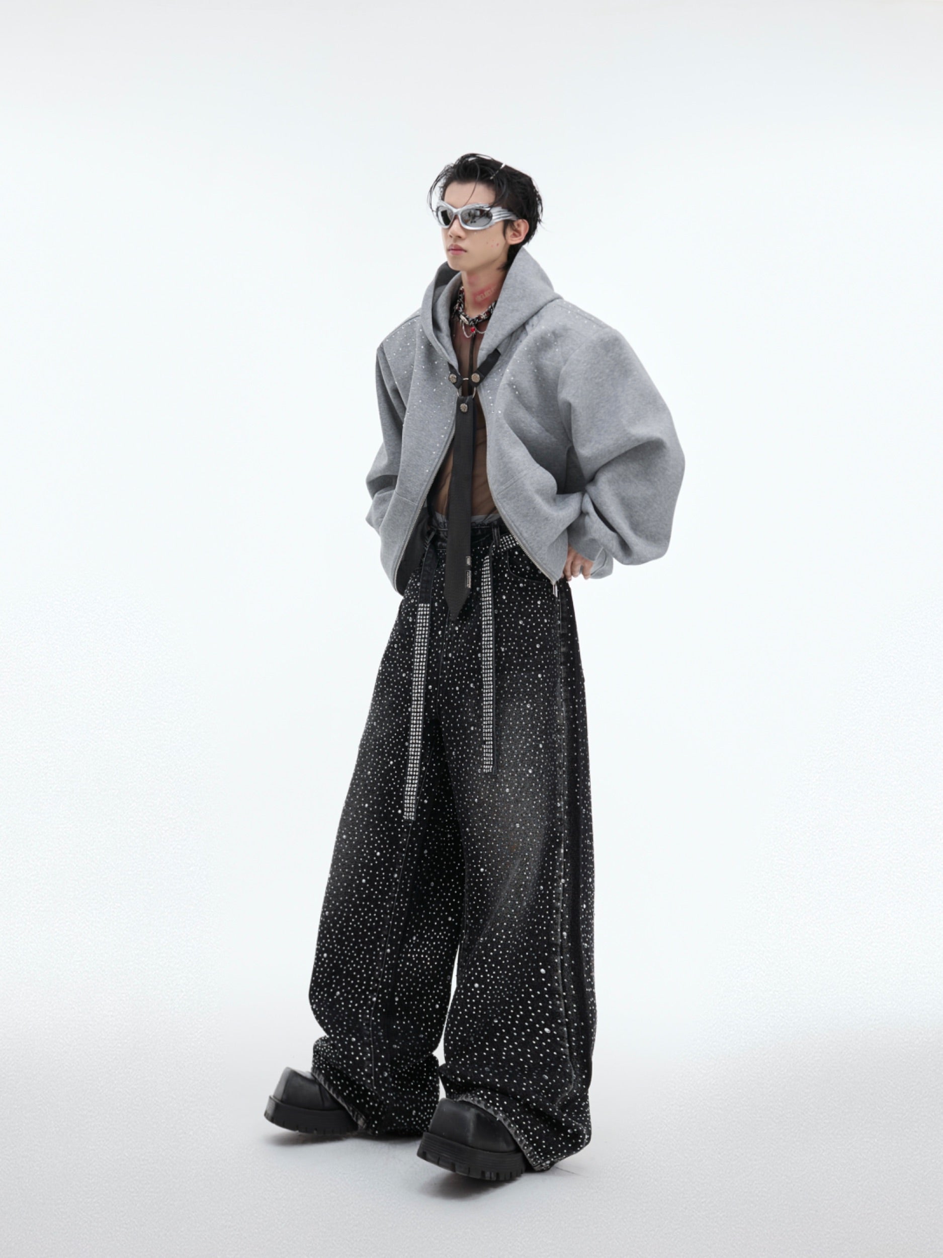 【25s Sep.】Gypsophila Hot Diamond Belt Jeans