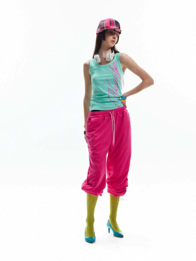 Script Graphic Compression Tank Top Hover Image