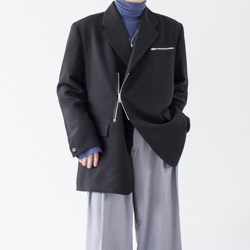 【25s Feb.】Korean Style Casual Trendy Zipper Suit Jacket
